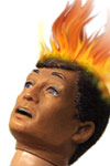 Tom Ward, hair alight
